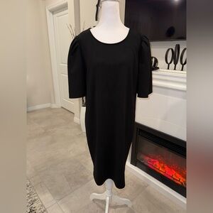 Sharagano Classic Black Long Sleeve Dress Size 16